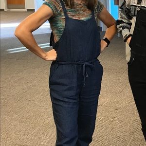 June Isle Clothiers linen denim jumpsuit (large)